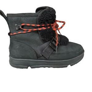 UGG Classic Weather Hiker Waterproof Boots, Black Leather, Women's 8